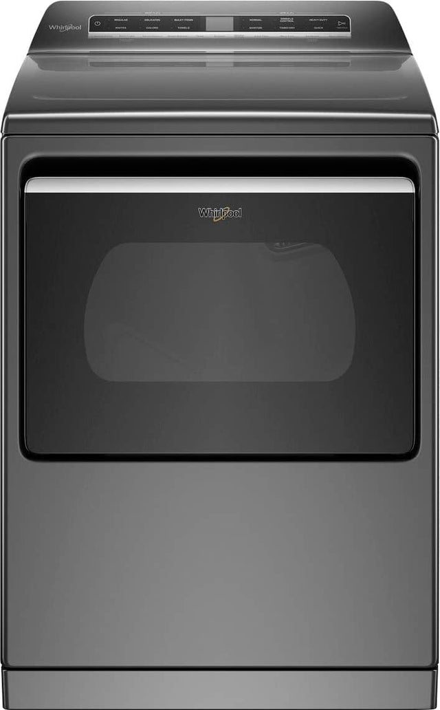 Front. Whirlpool - 7.4 Cu. Ft. Smart Gas Dryer with Steam and Advanced Moisture Sensing - Chrome Shadow.