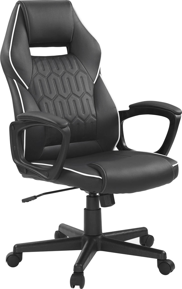 Front. Insignia™ - Essential PC Gaming Chair - Black.