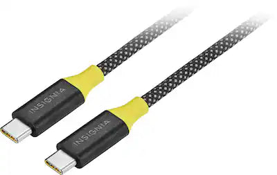 Insignia™ - 8ft 100W USB-C to USB-C Charge-and-Sync Braided Cable