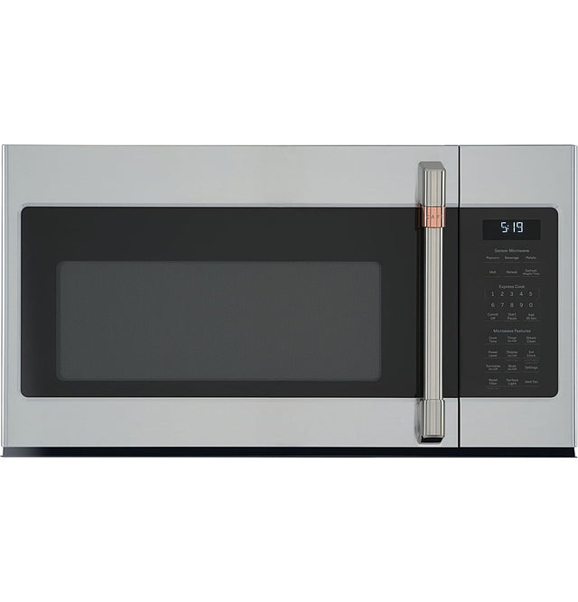 Front. Café - 1.9 Cu. Ft. Over-the-Range Microwave with Sensor Cooking - Stainless Steel.