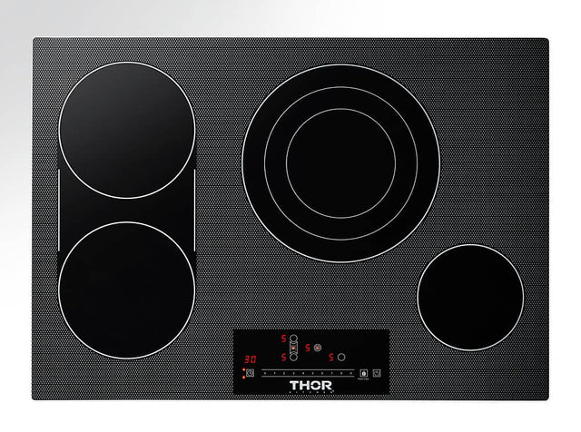 Front. Thor Kitchen - 30 Inch Electric Cooktop - Black Ceramic Glass.