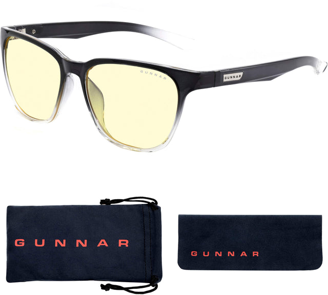 Front. GUNNAR - GUNNAR - Berkeley  Computer Glasses with Blue Light Reduction , Amber Lenses - Onyx Fade.