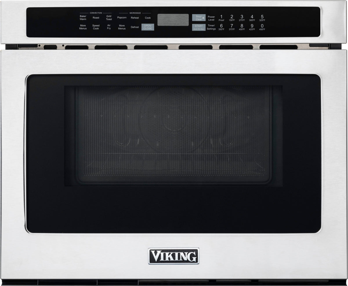 Viking - 1.4 Cu. Ft. 5 Series Undercounter Convection Drawer Microwave Oven - Stainless Steel