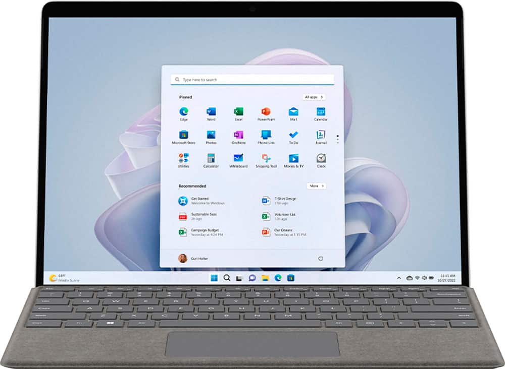 Geek Squad Certified Refurbished Surface Pro 9 - 13” Touch-Screen - Microsoft SQ3 - 8GB Memory - Platinum (Unlocked)