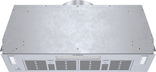 Front. Bosch - 800 Series 36" Externally Vented Cabinet Depth Custom Insert Range Hood with WiFi and 600 CFM Blower - Stainless Steel.