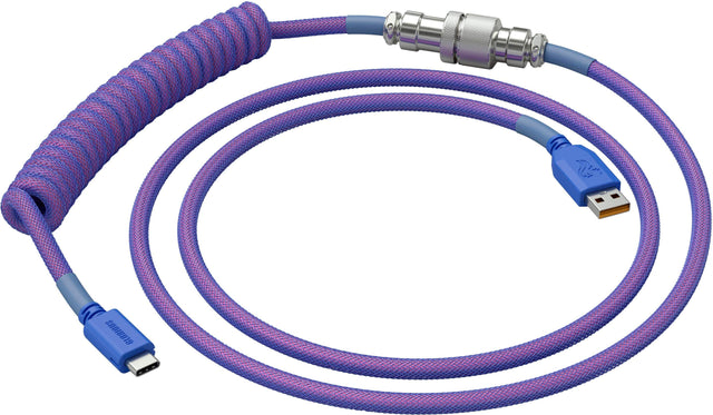 Front. Glorious - Coiled USB-C Artisan Braided Keyboard Cable for Mechanical Gaming Keyboards - Nebula.