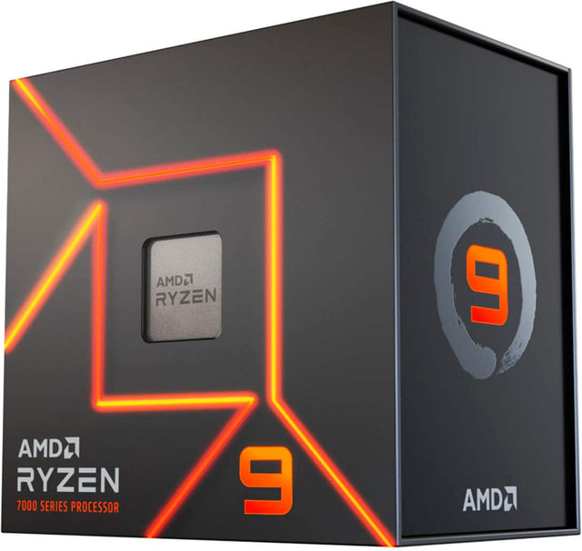 Front. AMD - Ryzen 9 7900X 12-core - 24-Thread 4.7 GHz (5.6 GHz Max Boost) Socket AM5 Desktop Processor - Silver.