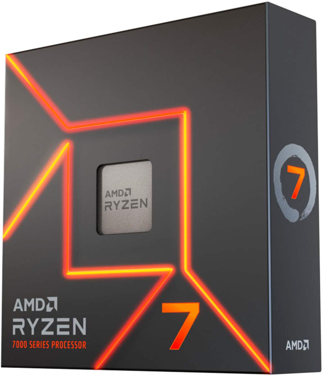 AMD - Ryzen 7 7700X 8-Core - 16-Thread 4.5GHz (5.4 GHz Max Boost) Socket AM5 PCI Express 5.0 Unlocked Desktop Processor - Silver