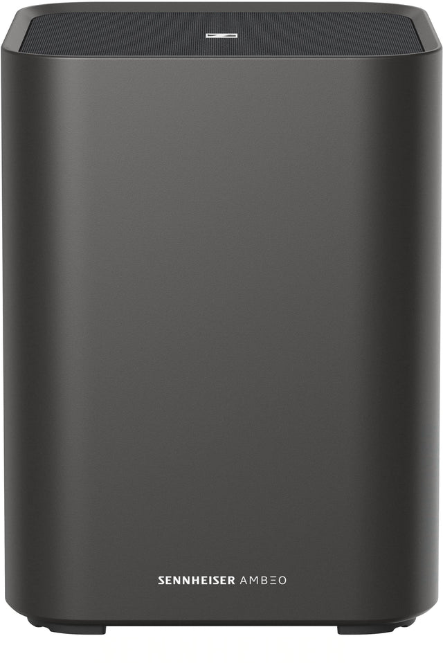 Front. Sennheiser - AMBEO Sub  8” Subwoofer with 350W Class D Amplifier and immersive 3D Surround Sound - Black.