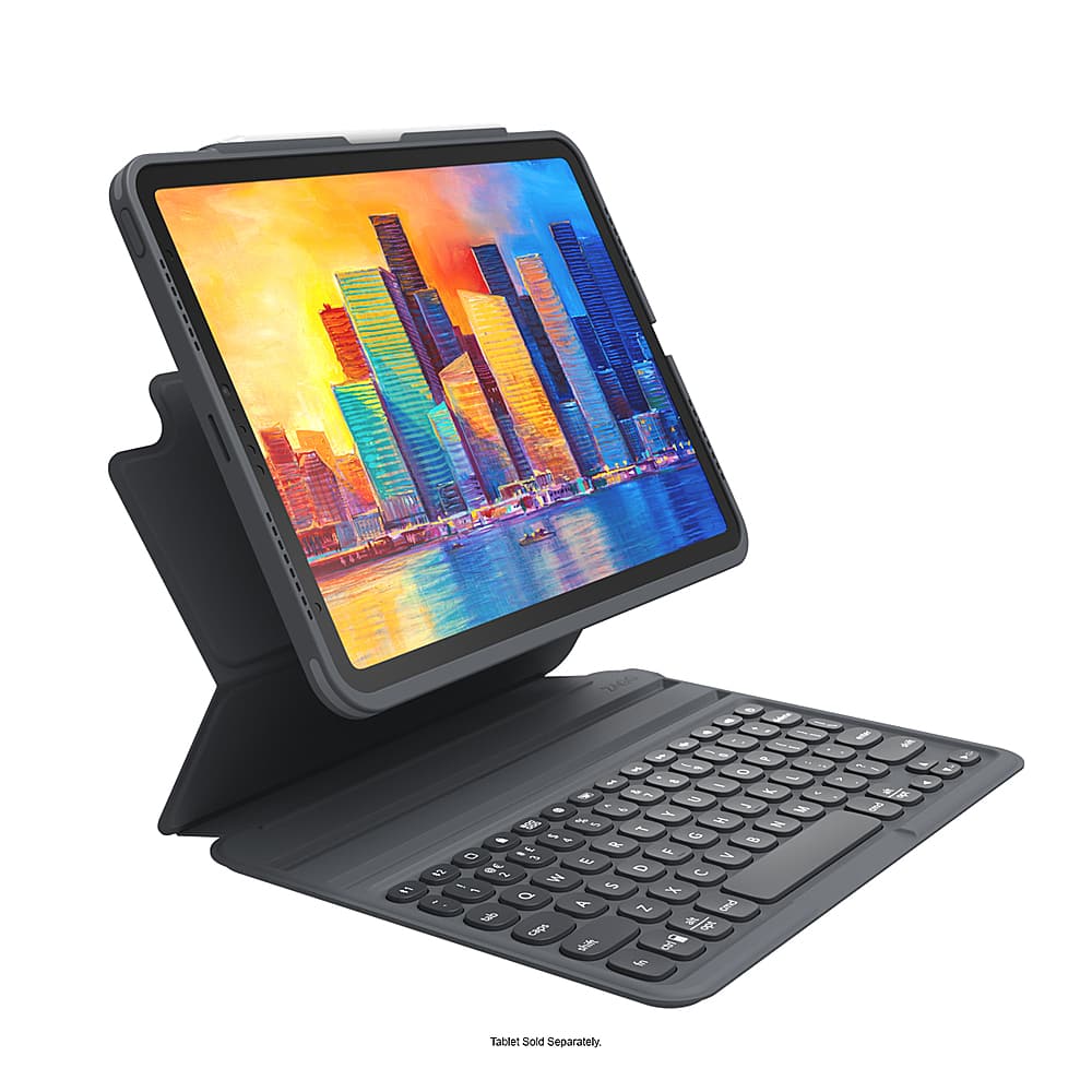 ZAGG - Pro Keys Wireless Keyboard & Detachable Case for Apple iPad 11" (A16) 2025, iPad 10.9" 10th Gen - Black