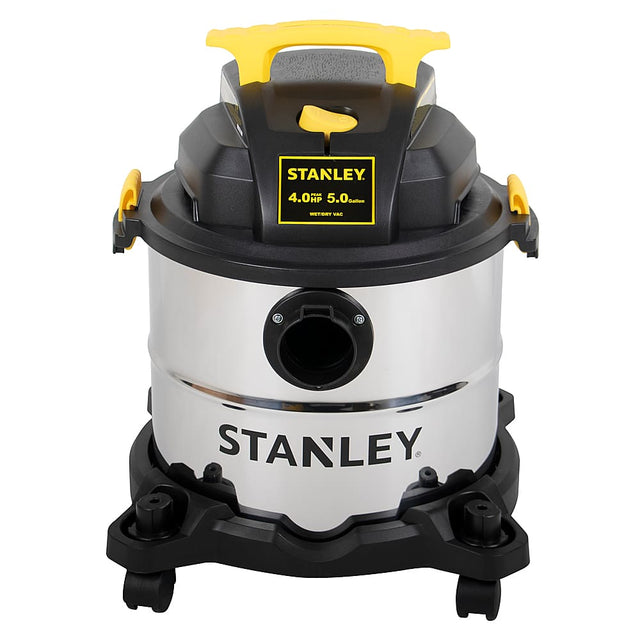 Front. Stanley - 5 Gallon Wet/Dry Vacuum - metal.