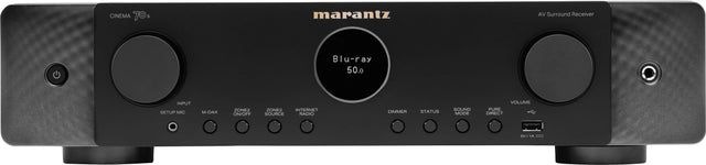 Front. Marantz - Cinema 70S 50W 7.2-Ch Bluetooth Capable with HEOS 8K Ultra HD HDR Compatible A/V Home Theater Receiver with Alexa - Black.