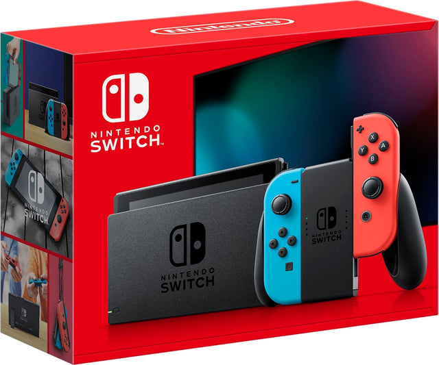 Front. Nintendo - Switch with Neon Blue and Neon Red Joy‑Con - Multi.