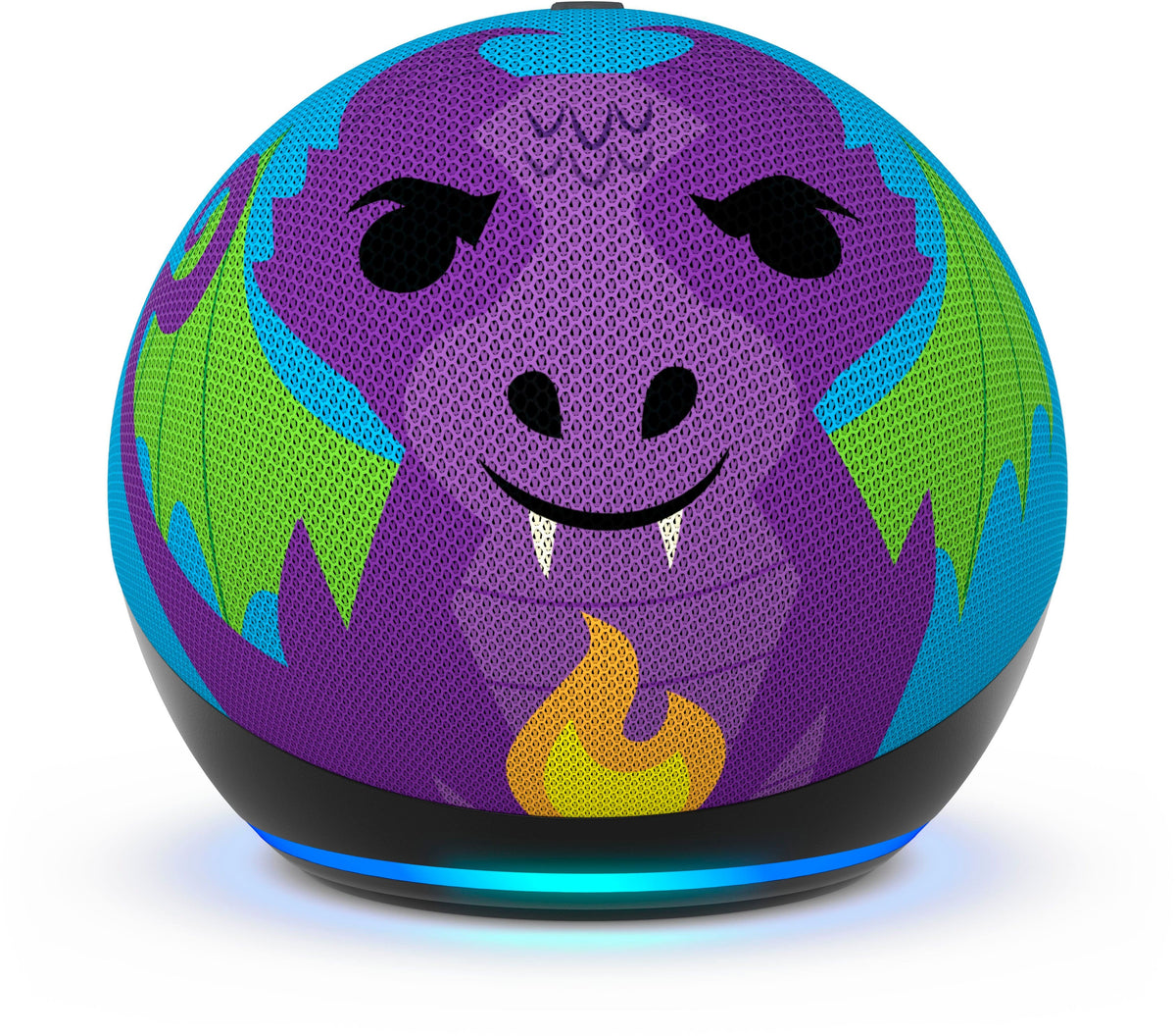 Echo Dot Kids with Alexa (newest model), Designed for kids, w/ parental controls, Includes 1 Year of Amazon Kids+ - Fire Dragon