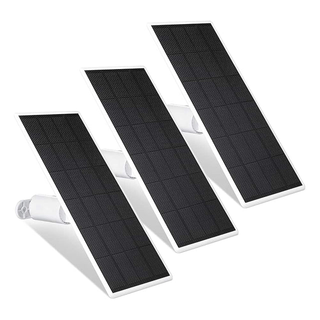 Front. Wasserstein - Solar Panel for Google Nest Cam Outdoor or Indoor, Battery - 2.5W Solar Power - Made for Google Nest (3-Pack) - White.