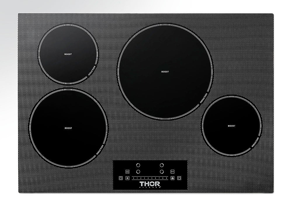 Thor Kitchen - 30 in. Wide 4 Element Built-in Electric Induction Cooktop - Black