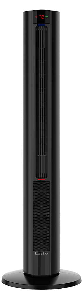 Front. Lasko - All Season Comfort Control Electric Tower Fan and Space Heater in One with Timer and Remote Control - Black.