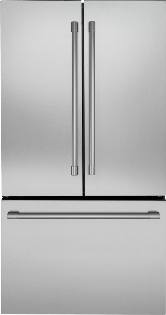 Front. Monogram - 23.1 Cu. Ft. French Door Counter-Depth Refrigerator - Stainless Steel.