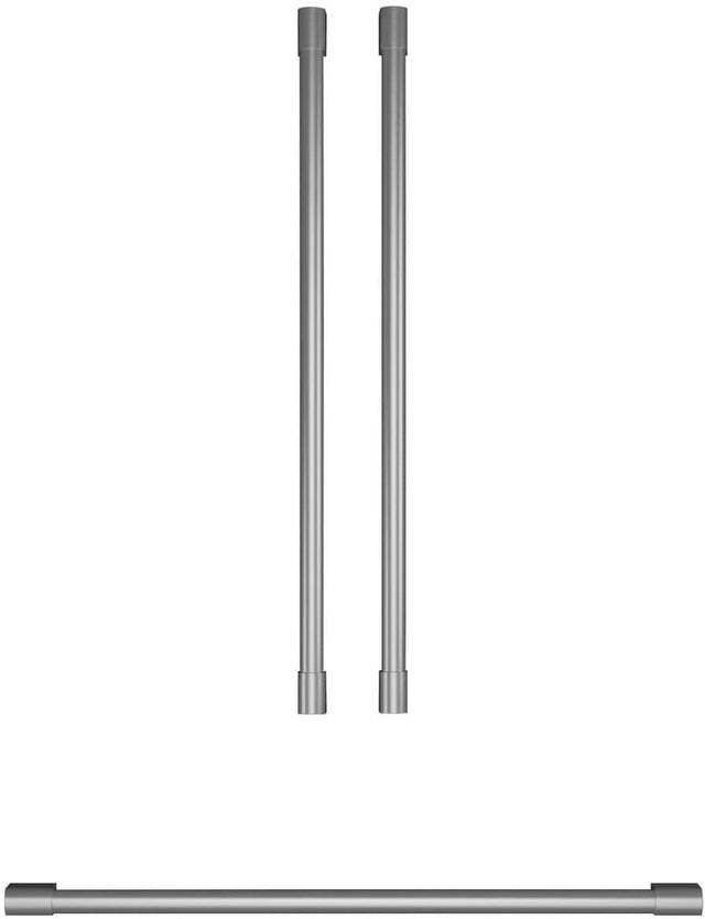 Front. Monogram - Statement Handle Kit for Select Monogram Refrigerators - Silver.