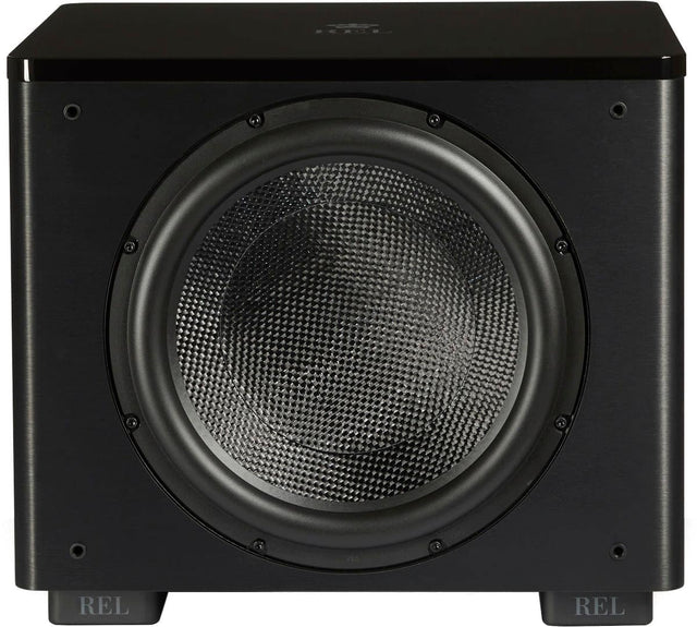 Front. REL - HT/1510 Predator Subwoofer - Black Vinyl.