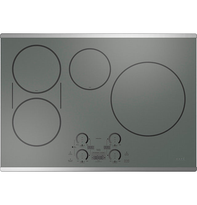 Front. Café - 30" Electric Built In Cooktop, Customizable - Stainless Steel.