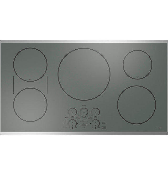 Front. Café - 36" Electric Built In Cooktop, Customizable - Stainless Steel.