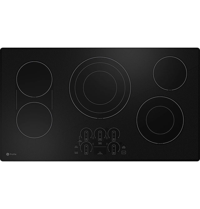 Front. GE Profile - 36" Electric Built In Cooktop - Black.