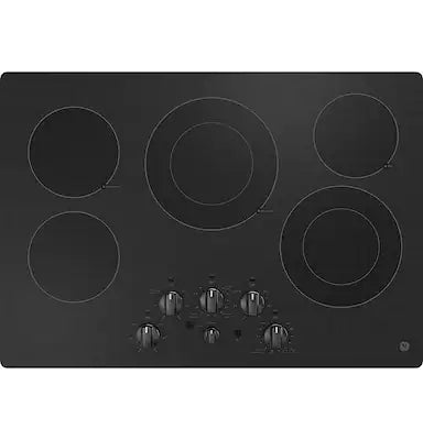 GE - 30 in. Wide 5 Element Electric Built-In Cooktop with 2 Power Boil Dual Ring Elements