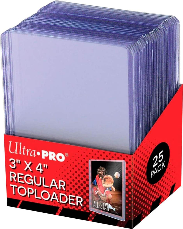 Front. Ultra PRO - 3" x 4" Clear Regular Toploader 25-count pack.