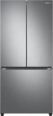 Samsung - 33 in. Wide 25 cu. ft. 3-Door French Door Smart Refrigerator with Beverage Center