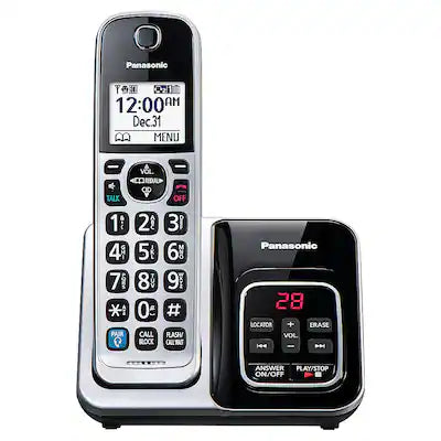 Panasonic - KX-TGD890S DECT 6.0 Expandable Cordless Phone System with Bluetooth Pairing for Wireless Headphones