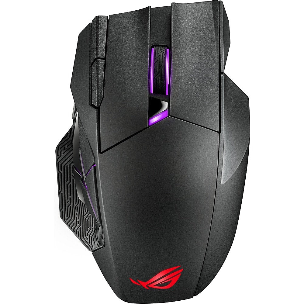 ASUS - ROG Spatha X Optical Gaming Mouse with 12 Programmable Buttons and Magnetic Charging Stand - Wireless - Black