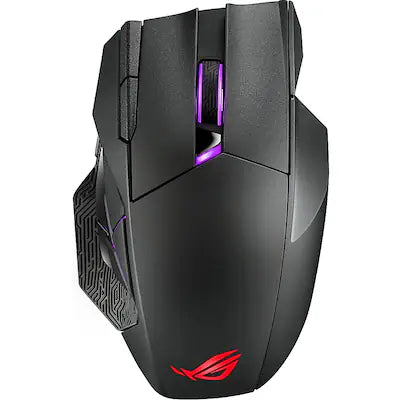 ASUS - ROG Spatha X Optical Gaming Mouse with 12 Programmable Buttons and Magnetic Charging Stand