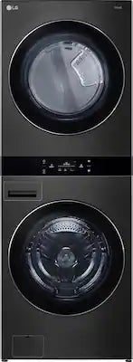 LG - 5.0 Cu. Ft. HE Smart Front Load Washer and 7.4 Cu. Ft. Electric Dryer WashTower with Steam and Center Control