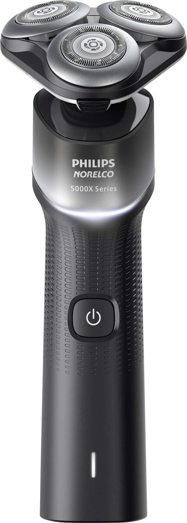 Angle. Philips Norelco - Shaver 5000X, Rechargeable Wet & Dry Shaver with Precision Trimmer - Silver/ Black.