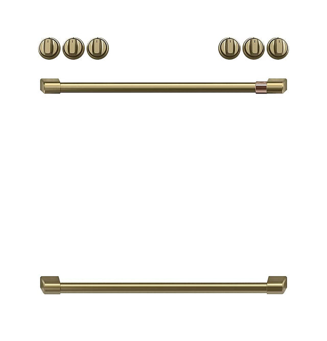Front. Café - Café Accessory Kit for most Café Electric Ranges - Brushed Brass.