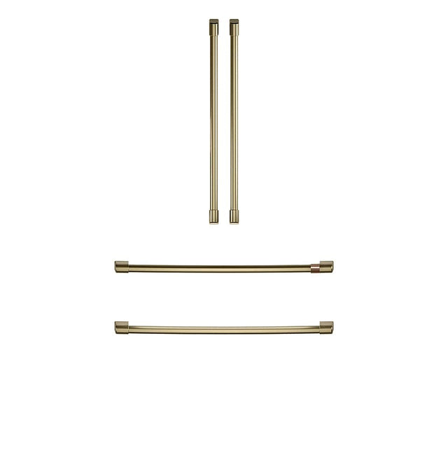 Front. Café - Refrigeration Handle Kit for Café - Brushed Brass.