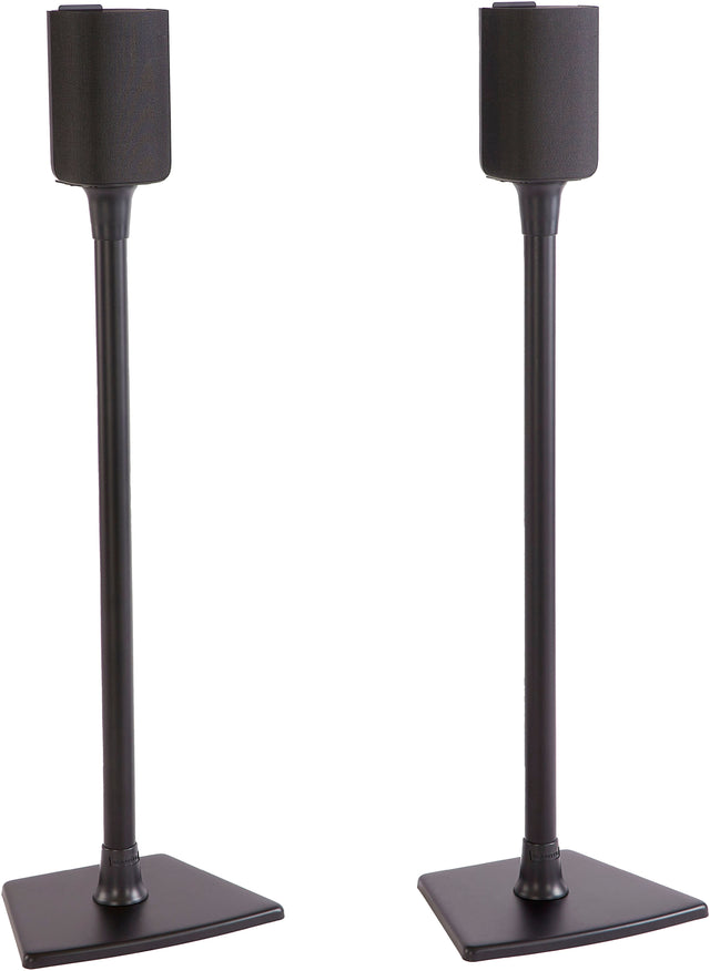 Front. Sanus - Universal Speaker Stands for Speakers up to 10 lbs  - Built in Cable Management - Sold in Pairs - Black.