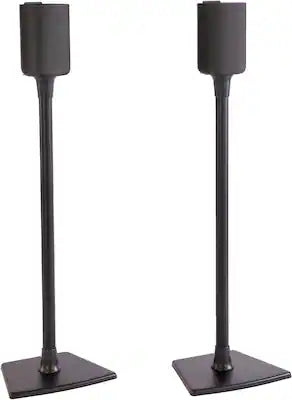 Sanus - Universal Speaker Stands for Speakers up to 10 lbs - Built in Cable Management - Sold in Pairs