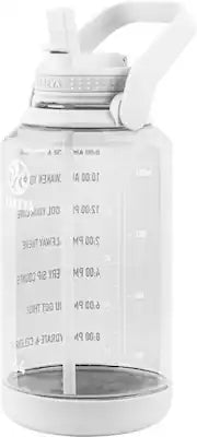 Takeya - Tritan 64-oz. Motivational Water Bottle with Straw Lid