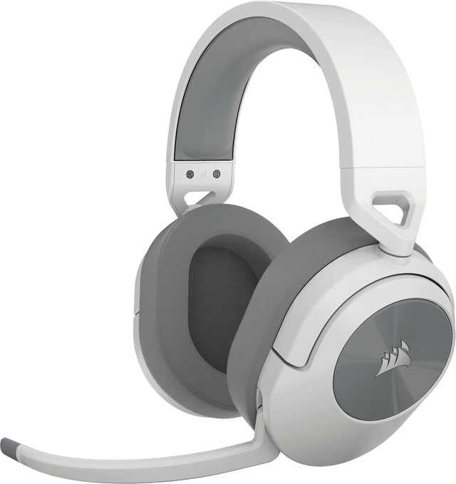 Front. CORSAIR - HS Series HS55 Wireless Gaming Headset for PC, PS5, and Mobile - White.