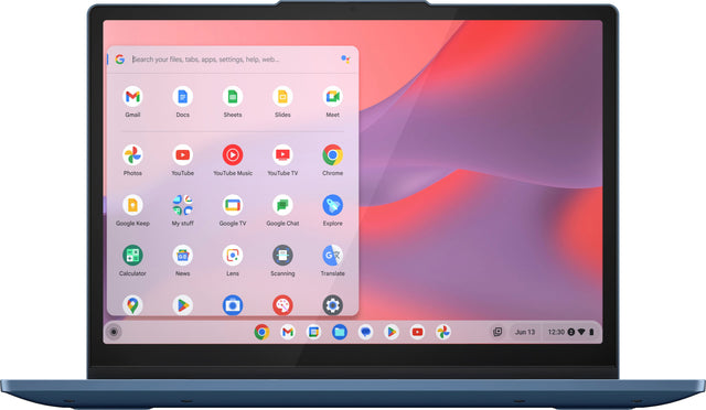 Front. Lenovo - IdeaPad Flex 3i Chromebook Laptop - 12.2" WUXGA Touchscreen - Intel N100 with 4GB Memory - 64GB eMMC - Abyss Blue.