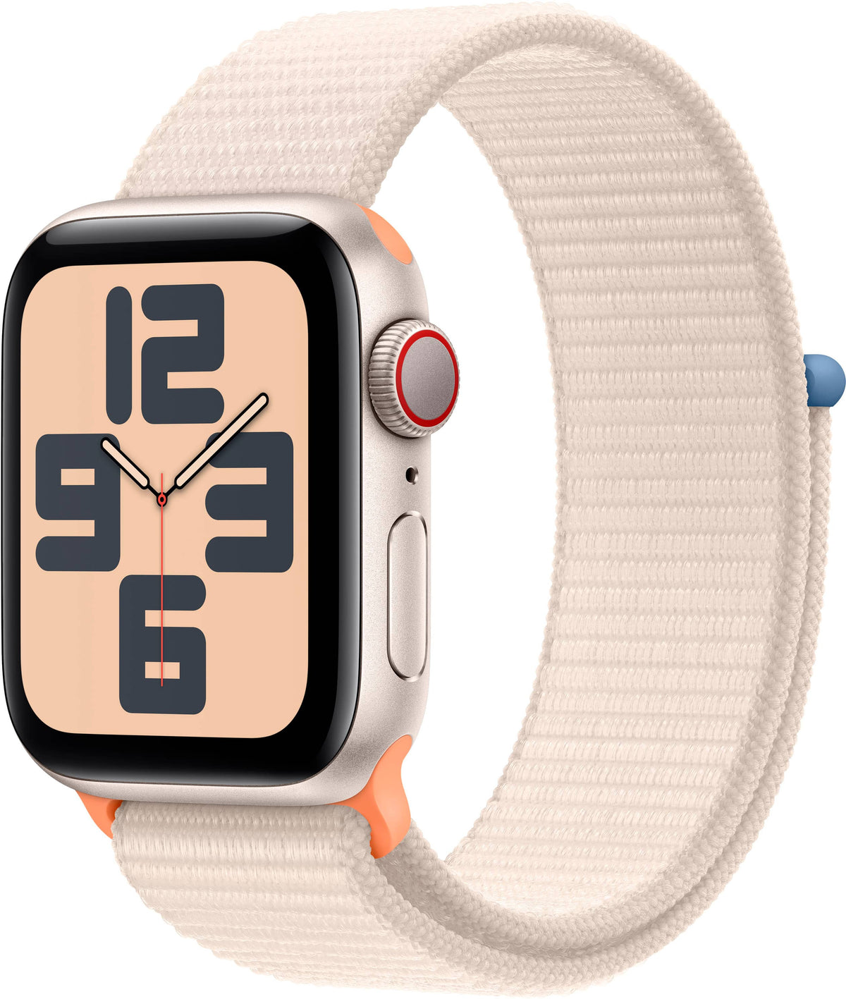 Geek Squad - Refurbished Apple Watch SE 2nd Generation (GPS + Cellular) 40mm Starlight Aluminum Case with Starlight Sport Loop - Starlight - (2022)