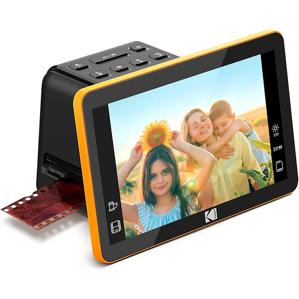 Kodak - Slide N Scan Digital Film Scanner with 7" LCD Screen - Black