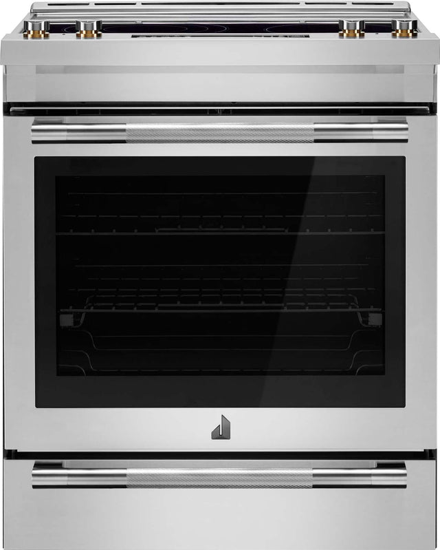 Front. JennAir - 7.1 Cu. Ft. Slide-In Electric Convection Range with Triple-Choice Element - Stainless Steel.