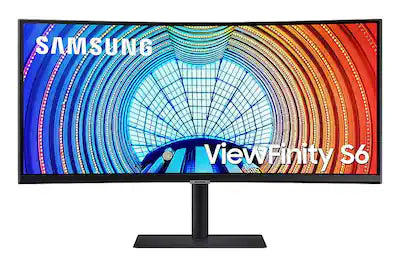 Samsung - ViewFinity S65UA 34" LED Curved Ultra-WQHD FreeSync Monitor with HDR10 (USB Type-C, HDMI, DisplayPort, LAN, USB)