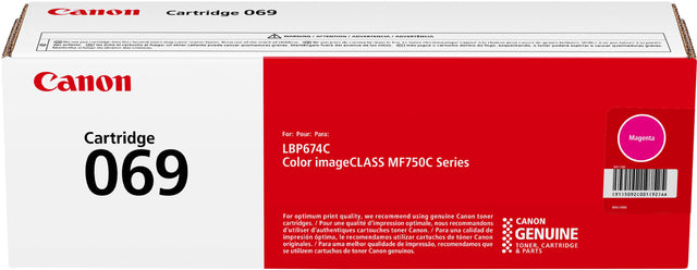 Front. Canon - Toner 069 Standard Capacity Toner Cartridge - Magenta.