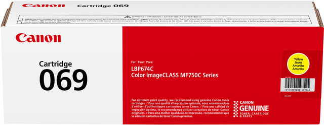 Front. Canon - Toner 069 Standard Capacity Toner Cartridge - Yellow.