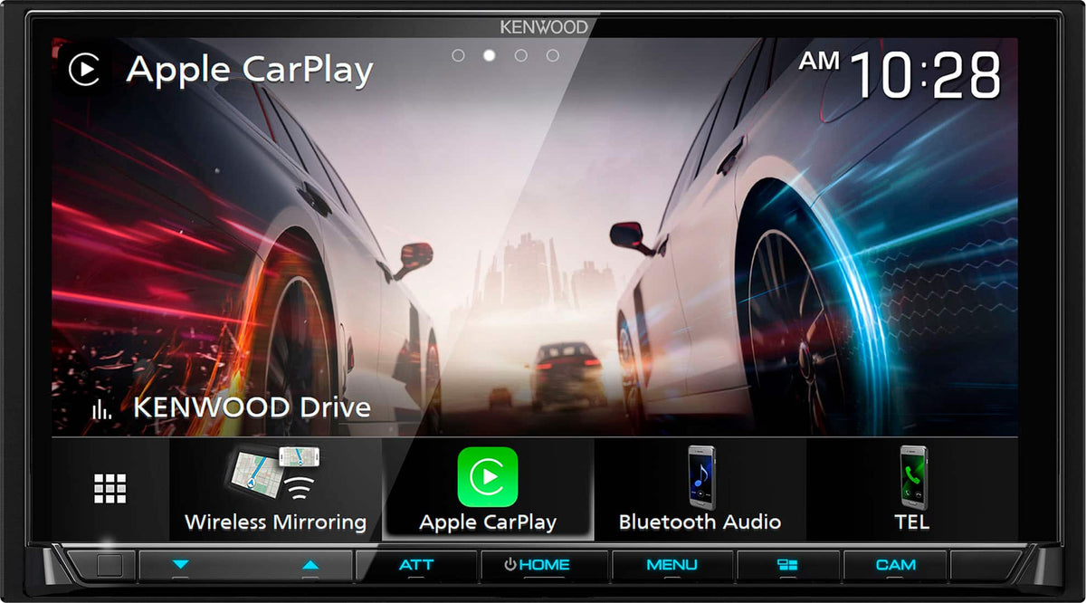 Kenwood - DMX9708S 7" Wireless Carplay/ Android Auto, Bluetooth, High Resolution Digital Media Receiver, Maestro - Black