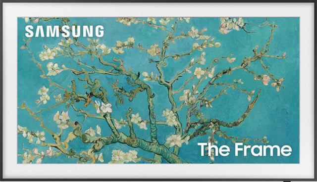 Front. Samsung - 32” Class The Frame QLED Full HD Smart Tizen TV - Black.